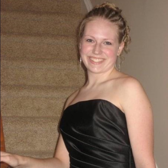 Onyx Nite Black & White formal dress - size 10 - Picture 4 of 4